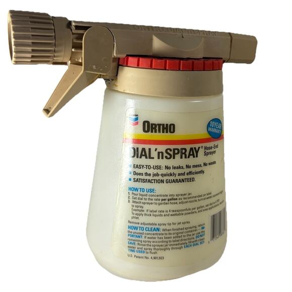 Vintage Ortho Dial N Spray Multiuse Hose End Plastic Garden Sprayer - Picture 2 of 4